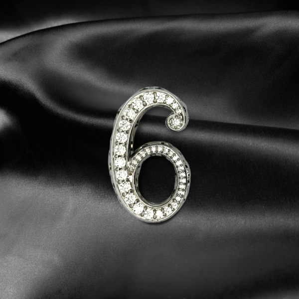 ミラクルナンバーペンダント「6」PT900