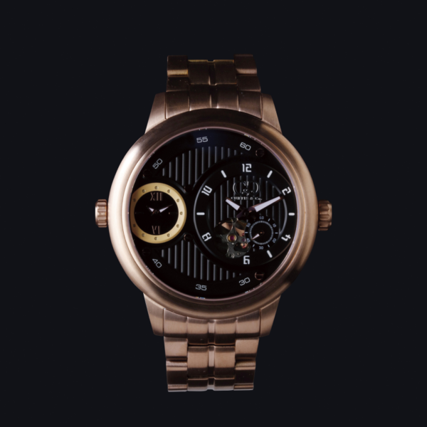 CURTIS ＆ Co　THE BIG TIME PASSPORT (52 mm) BLACK DIAL / ROSE GOLD SERIES