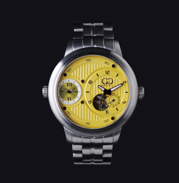 CURTIS ＆ Co　THE BIG TIME PASSPORT　52mm  YELLOW DIAL / STAINLESS STEEL SERIES