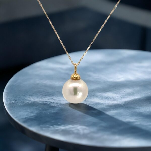 K18YG パール ペンダントネックレス　　7.5-8mm